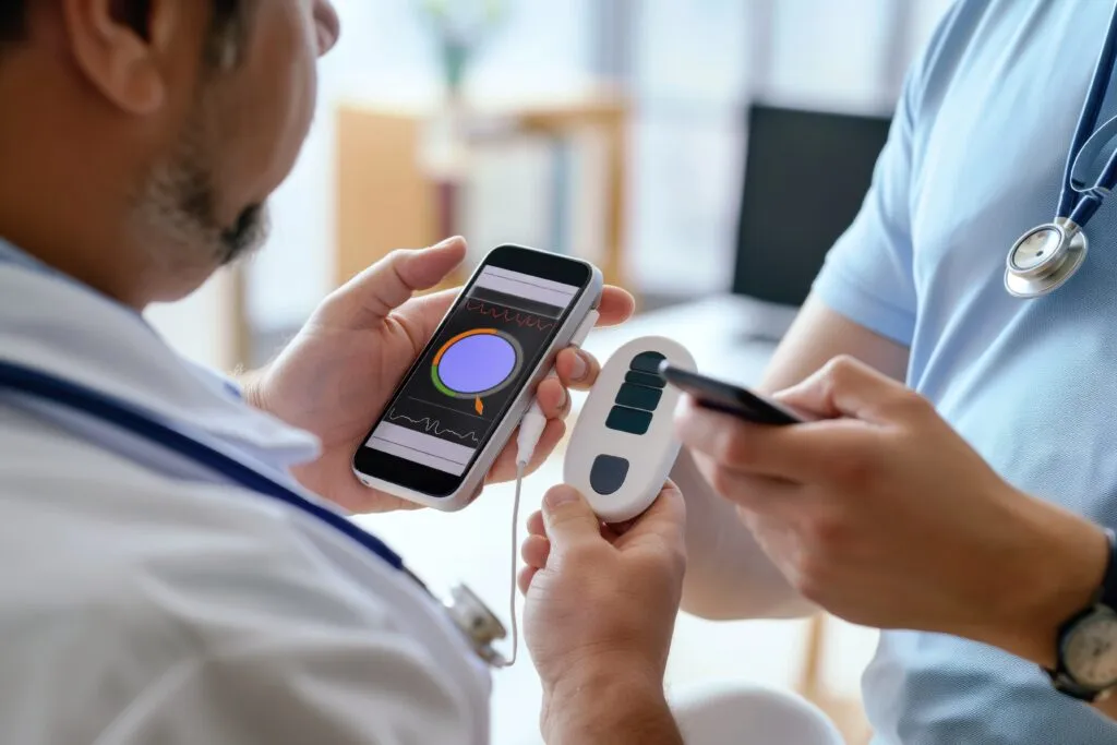 medical pro connects continuous glucose monitor smartphone patient with obesity overweight (1)
